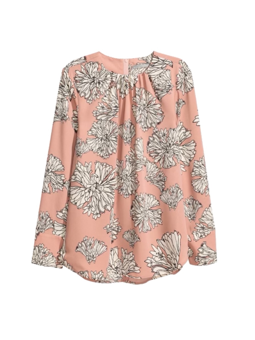 h&m printed floral blouse